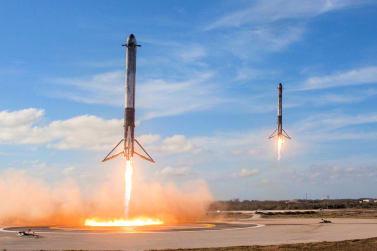 Lądowanie Falcon Heavy od strony technicznej