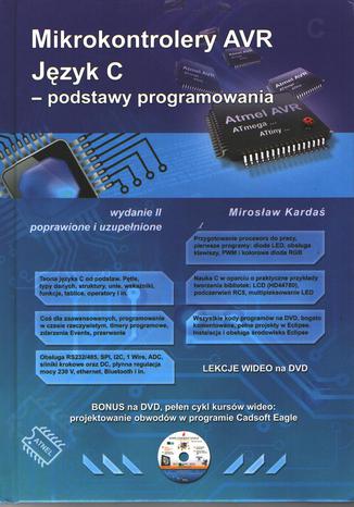 Okładka książki/ebooka Mikrokontrolery AVR. Język C - podstawy programowania.Wydanie II poprawione i uzupełnione